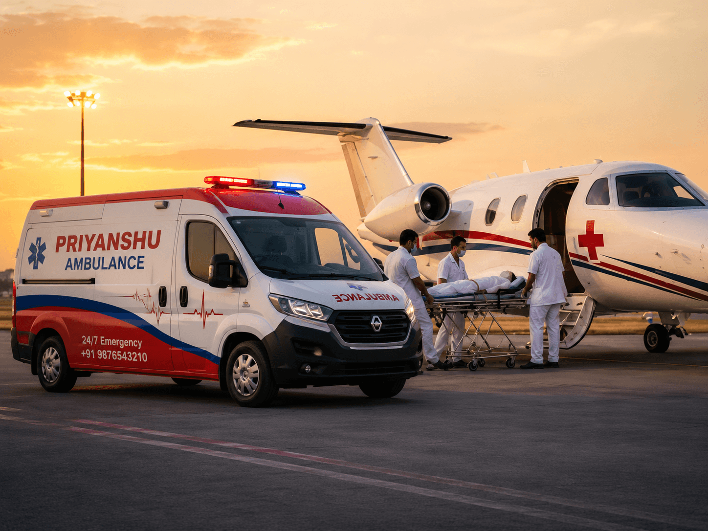 24/7 Air Ambulance Service in India — Priyanshu Ambulance Service