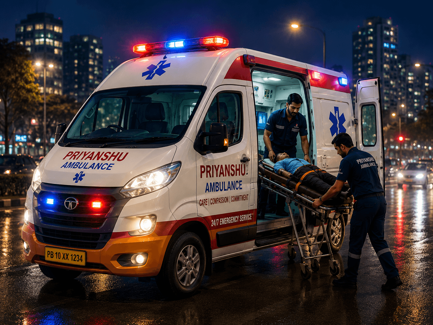 24/7 Cardiac Ambulance Service in India — Priyanshu Ambulance Service