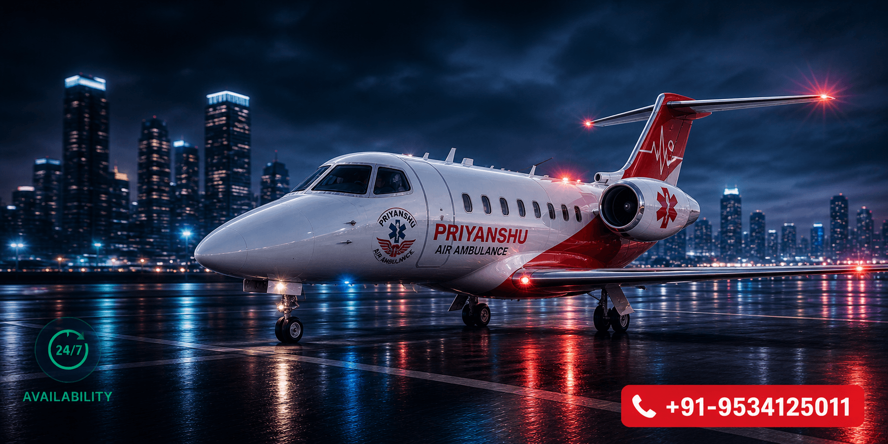 Priyanshu Air Ambulance ready for dispatch